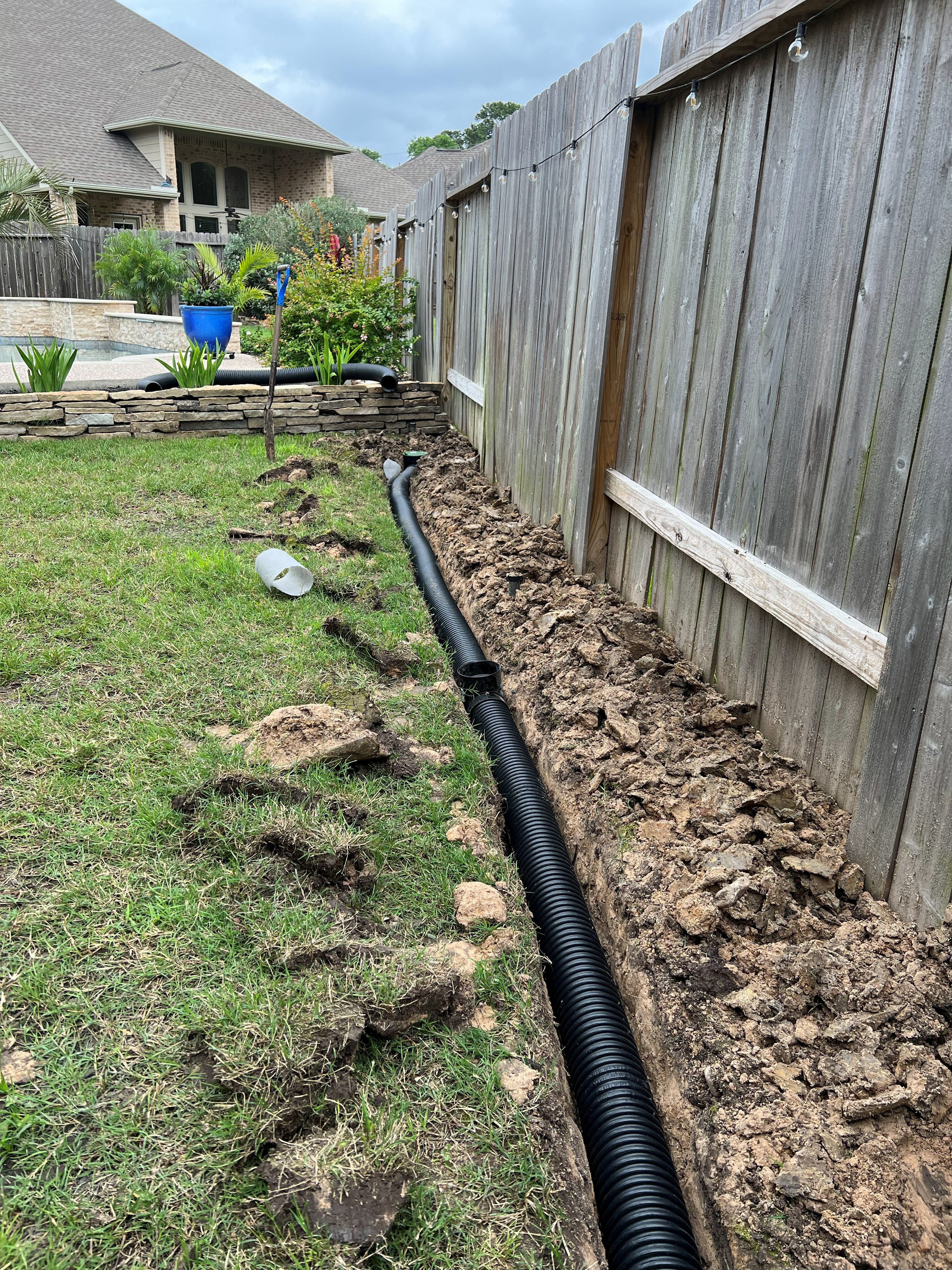 French drain installation Houston TX