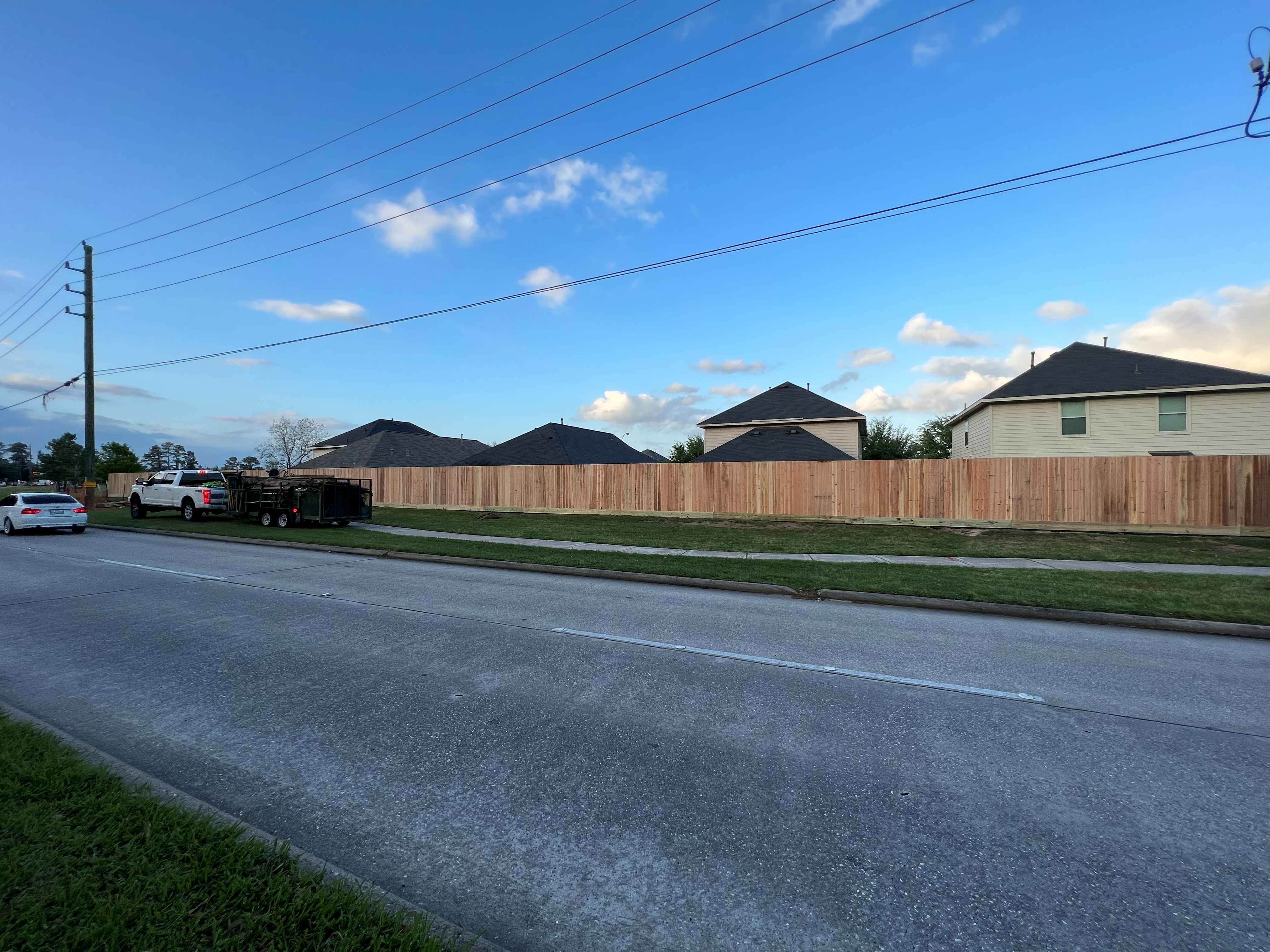 Cedar fence installation Houston TX
